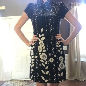 Tie back, cowl neck dress